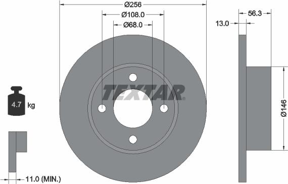 Textar 92057800 - Əyləc Diski furqanavto.az