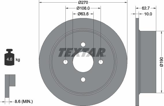 Textar 92064400 - Əyləc Diski furqanavto.az