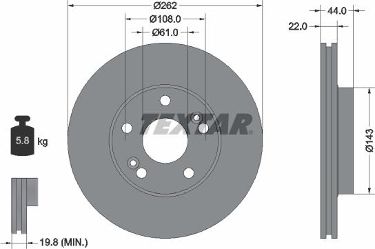 Textar 92065000 - Əyləc Diski furqanavto.az