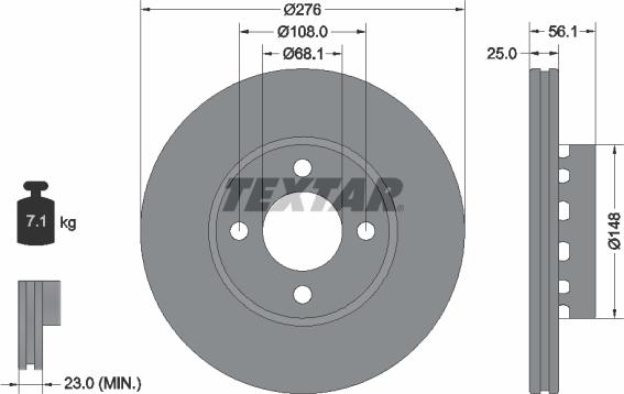 Textar 92060500 - Əyləc Diski furqanavto.az