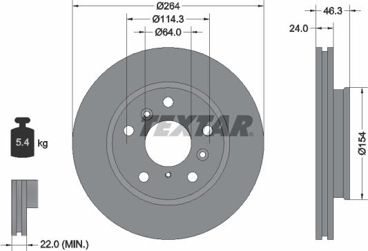 Textar 92061900 - Əyləc Diski furqanavto.az