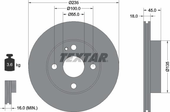 Textar 92061500 - Əyləc Diski furqanavto.az