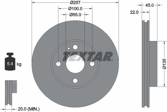 Textar 92061600 - Əyləc Diski furqanavto.az