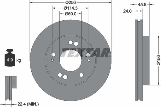 Textar 92063000 - Əyləc Diski furqanavto.az