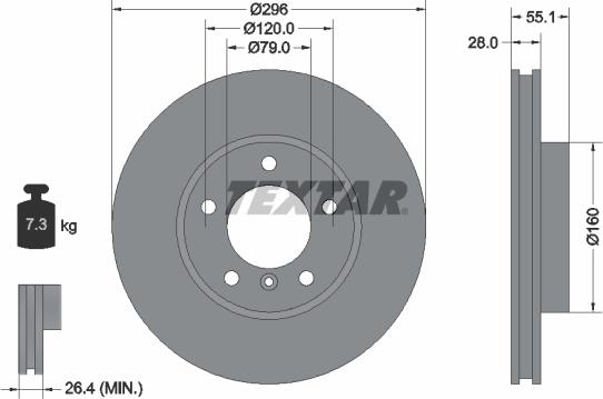 Textar 92067400 - Əyləc Diski furqanavto.az