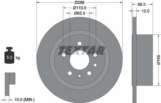 Textar 92067000 - Əyləc Diski furqanavto.az