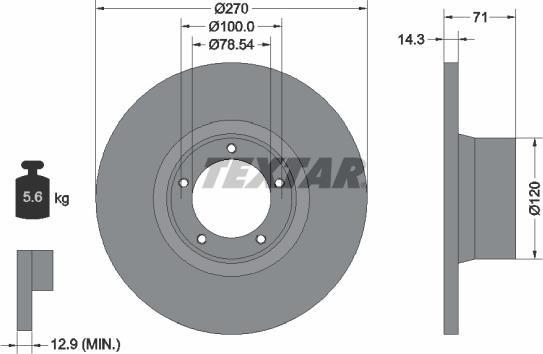 Textar 92014900 - Əyləc Diski furqanavto.az