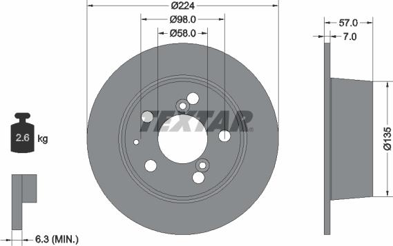 Textar 92014300 - Əyləc Diski furqanavto.az