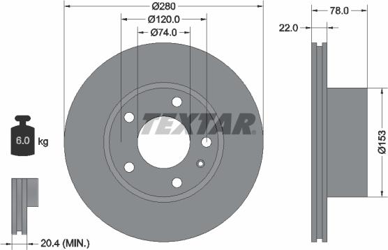 Textar 92013800 - Əyləc Diski furqanavto.az