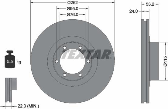 Textar 92017203 - Əyləc Diski furqanavto.az