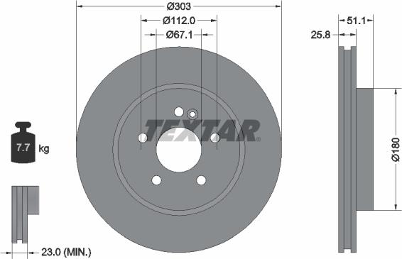 Textar 92089900 - Əyləc Diski furqanavto.az