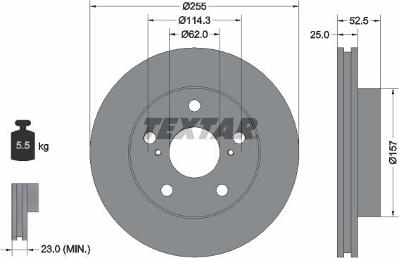 Textar 92080800 - Əyləc Diski furqanavto.az