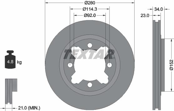 Textar 92081500 - Əyləc Diski furqanavto.az