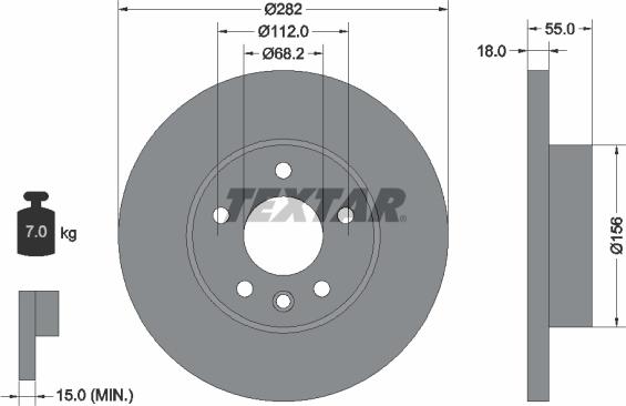 Textar 92083705 - Əyləc Diski furqanavto.az