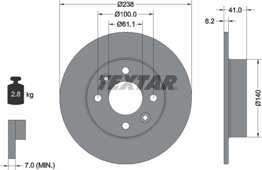 Textar 92036000 - Əyləc Diski www.furqanavto.az