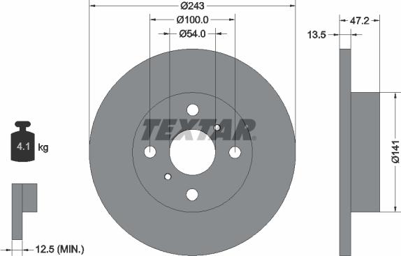 Textar 92036700 - Əyləc Diski furqanavto.az