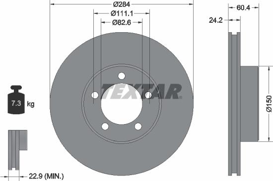 Textar 92031605 - Əyləc Diski furqanavto.az