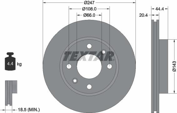 Textar 92033800 - Əyləc Diski furqanavto.az