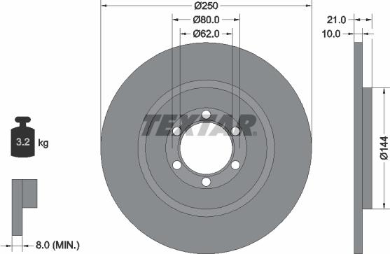 Textar 92033700 - Əyləc Diski furqanavto.az