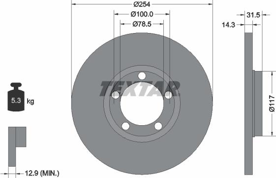 Textar 92037900 - Əyləc Diski furqanavto.az