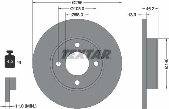 Textar 92025900 - Əyləc Diski furqanavto.az