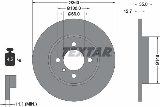 Textar 92026400 - Əyləc Diski furqanavto.az