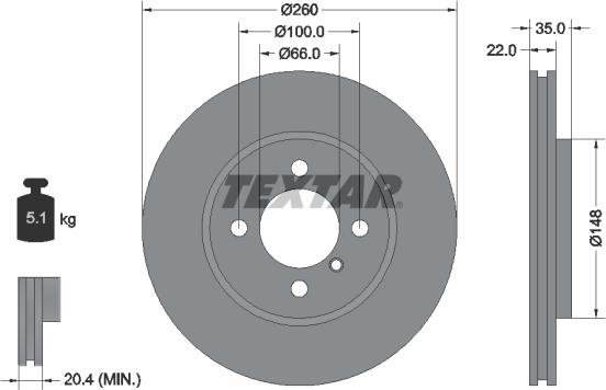 Textar 92026505 - Əyləc Diski furqanavto.az