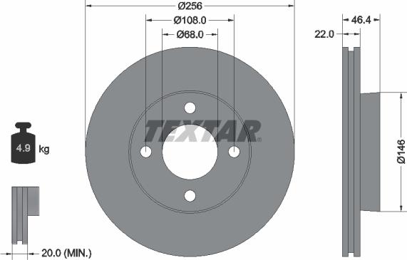 Textar 92026000 - Əyləc Diski furqanavto.az