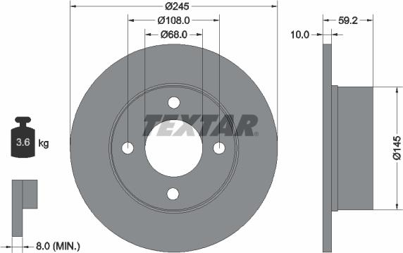 Textar 92026100 - Əyləc Diski furqanavto.az