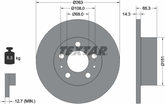 Textar 92021600 - Əyləc Diski furqanavto.az