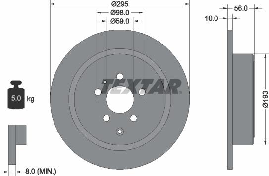 Textar 92074100 - Əyləc Diski furqanavto.az