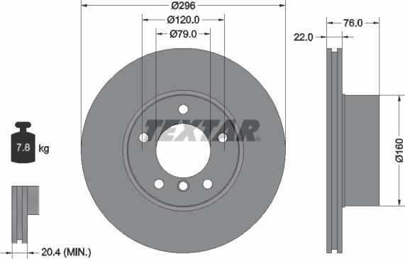 Textar 92075003 - Əyləc Diski furqanavto.az