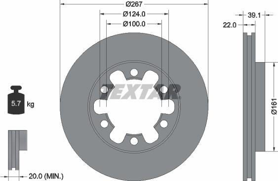 Textar 92070100 - Əyləc Diski furqanavto.az