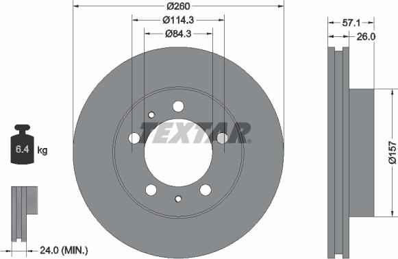 Textar 92070200 - Əyləc Diski furqanavto.az