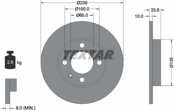 Textar 92071900 - Əyləc Diski furqanavto.az