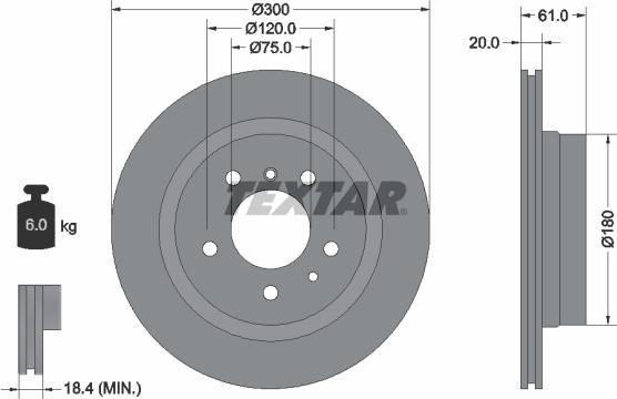 Textar 92071300 - Əyləc Diski furqanavto.az