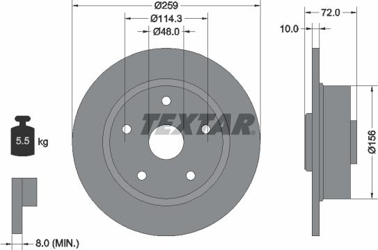 Textar 92078800 - Əyləc Diski furqanavto.az