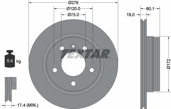 Textar 92072405 - Əyləc Diski furqanavto.az