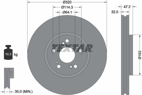 Textar 92194900 - Əyləc Diski furqanavto.az