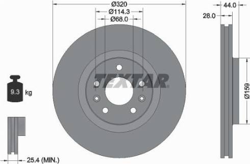 Textar 92195400 - Əyləc Diski furqanavto.az