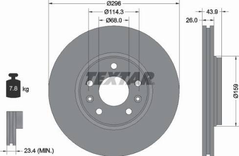 Textar 92195600 - Əyləc Diski furqanavto.az