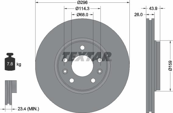 Textar 92195603 - Əyləc Diski furqanavto.az