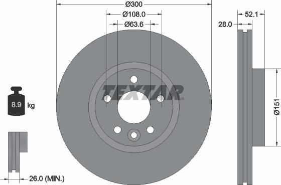 Textar 92196905 - Əyləc Diski furqanavto.az