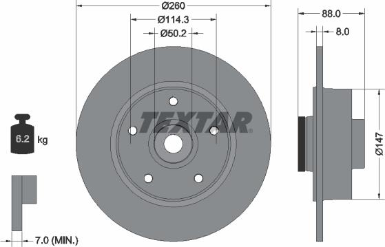 Textar 92196003 - Əyləc Diski furqanavto.az