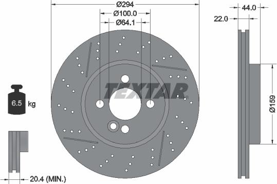 Textar 92196705 - Əyləc Diski furqanavto.az