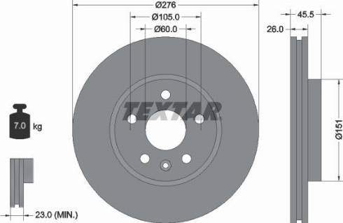 Textar 92198900 - Əyləc Diski furqanavto.az