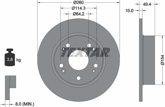 Textar 92144600 - Əyləc Diski furqanavto.az