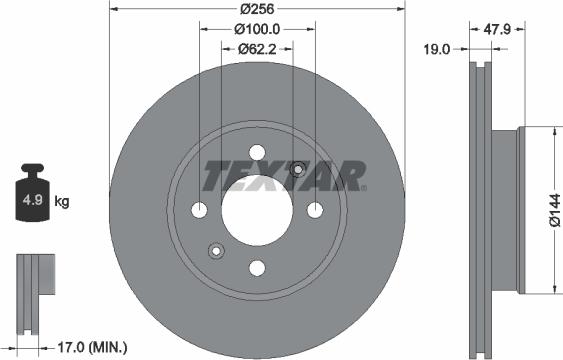 Textar 92144700 - Əyləc Diski furqanavto.az