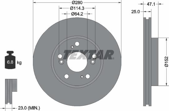 Textar 92146600 - Əyləc Diski furqanavto.az