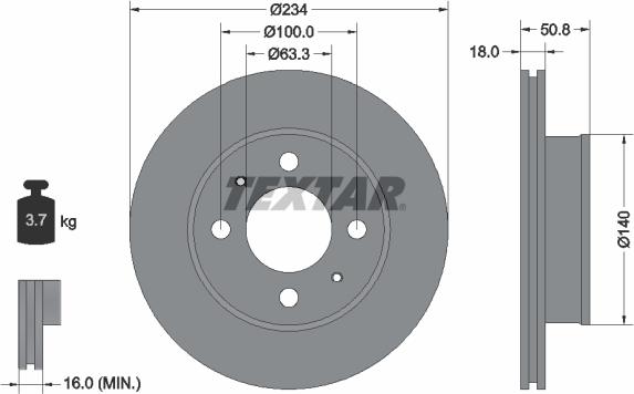 Textar 92146800 - Əyləc Diski furqanavto.az